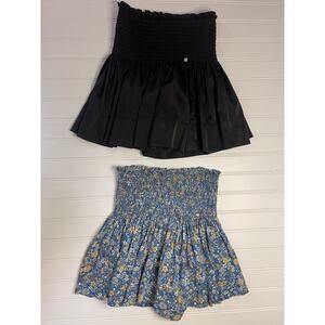 Natural Life Smocked Waist Daisy High Waist BOHO Shorts 2 Pair Bundle Womens XS